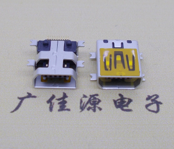 宣城迷你USB插座,MiNiUSB母座,10P/全贴片带固定柱母头