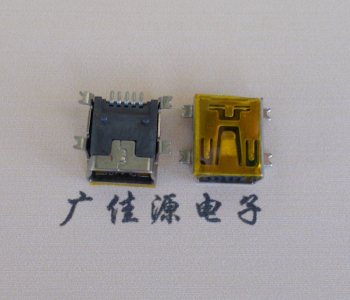 宣城MINI USB 5P 接口 母座 全贴带麦拉 高9.6带0.9柱子
