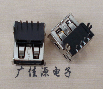 宣城USB插座 90度AF单层正向垫高9.3 DIP鱼叉脚