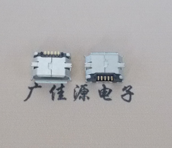 宣城MICRO USB 5Pin母座 贴板封装接口 卷边镀雾锡