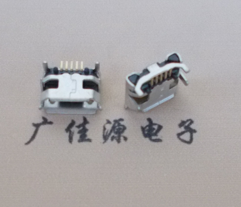 宣城Micro USB母座牛角间距7.2x6.6mm加长端子定位柱