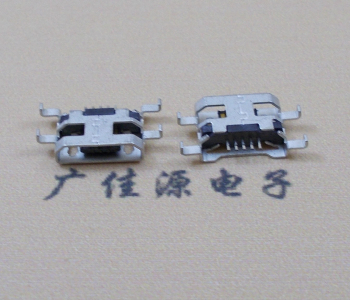 宣城MICRO USB 5PIN接口 沉板1.6MM 四脚插板无导位