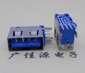 宣城USB 测插2.0母座 短体10.0MM 接口 蓝色胶芯