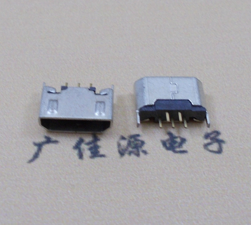 宣城迈克USB 180度母座5p直插带地脚1.5端子直口