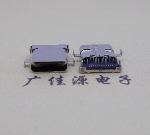 宣城卧式沉板usb 3.1 type-c24p母座,端前插后贴smt连接器