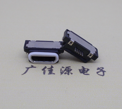 宣城micro usb5pin防水接口 沉板 0.8卧式防水母座