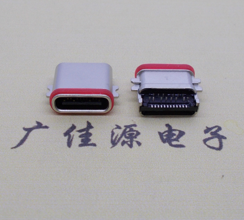 宣城usb 3.1type-c24p母座沉板1.0mm前插后贴防水