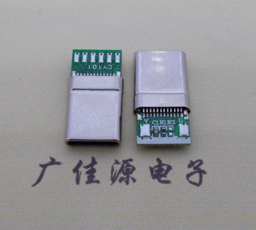 宣城type c3.0拉伸公头带PCB板8个焊点24p带地线脚