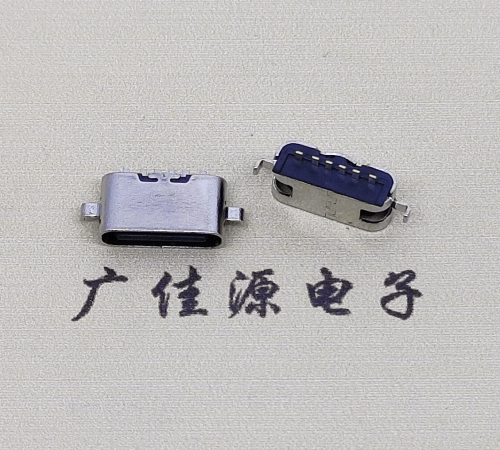 宣城type c6p母座接口 沉板0.8mm 两脚插板引脚定义  